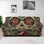 Skull And Roses Tattoo Print Sofa Cover