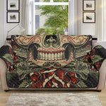 Skull And Roses Tattoo Print Sofa Protector