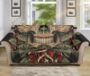 Skull And Roses Tattoo Print Sofa Protector