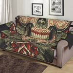 Skull And Roses Tattoo Print Sofa Protector