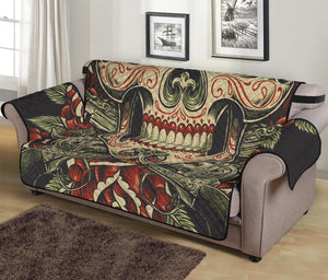 Skull And Roses Tattoo Print Sofa Protector