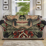 Skull And Roses Tattoo Print Sofa Protector