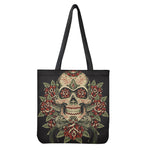 Skull And Roses Tattoo Print Tote Bag