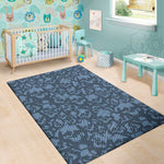 Skull Denim Jeans Pattern Print Area Rug