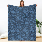 Skull Denim Jeans Pattern Print Blanket