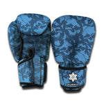 Skull Denim Jeans Pattern Print Boxing Gloves
