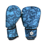 Skull Denim Jeans Pattern Print Boxing Gloves