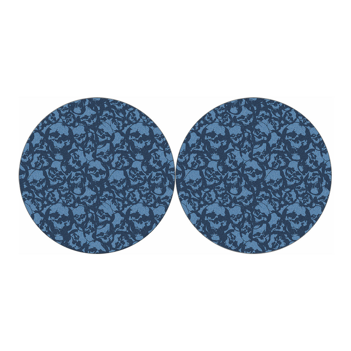 Skull Denim Jeans Pattern Print Car Coasters