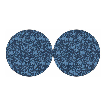 Skull Denim Jeans Pattern Print Car Coasters