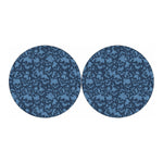 Skull Denim Jeans Pattern Print Car Coasters