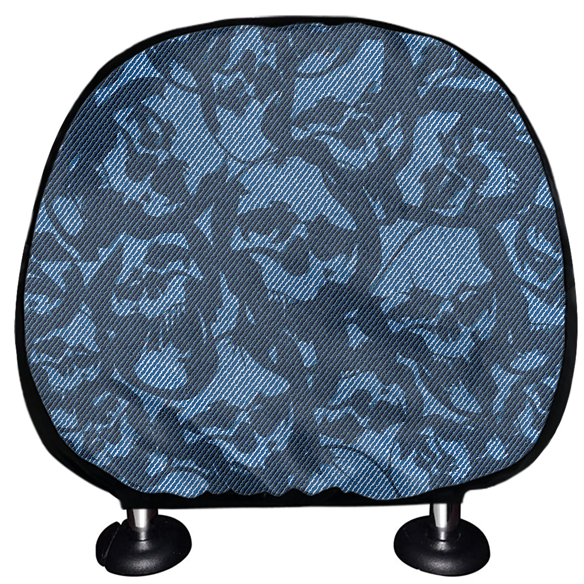 Skull Denim Jeans Pattern Print Car Headrest Covers