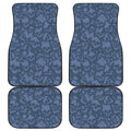Skull Denim Jeans Pattern Print Front and Back Car Floor Mats