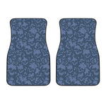 Skull Denim Jeans Pattern Print Front Car Floor Mats