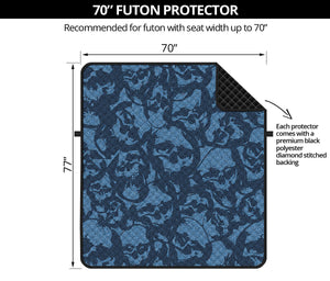 Skull Denim Jeans Pattern Print Futon Protector