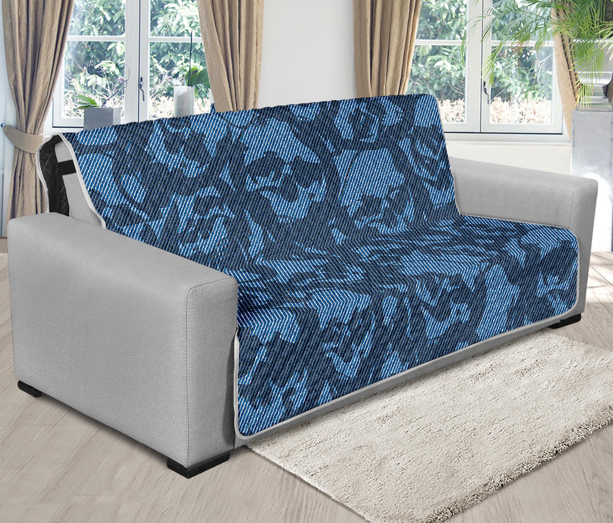 Skull Denim Jeans Pattern Print Futon Protector