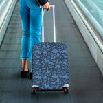 Skull Denim Jeans Pattern Print Luggage Cover