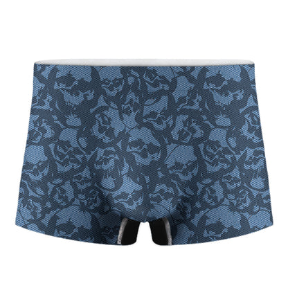 Skull Denim Jeans Pattern Print Men's Boxer Briefs