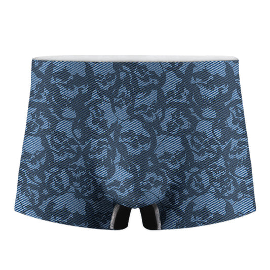 Skull Denim Jeans Pattern Print Men's Boxer Briefs