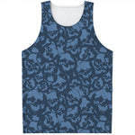 Skull Denim Jeans Pattern Print Men's Tank Top