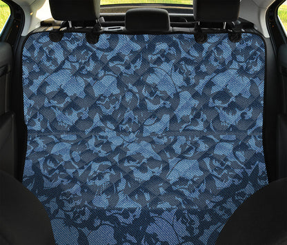 Skull Denim Jeans Pattern Print Pet Car Back Seat Cover