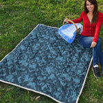 Skull Denim Jeans Pattern Print Quilt