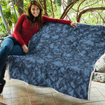 Skull Denim Jeans Pattern Print Quilt