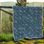 Skull Denim Jeans Pattern Print Quilt