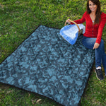 Skull Denim Jeans Pattern Print Quilt