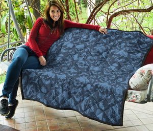 Skull Denim Jeans Pattern Print Quilt