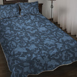 Skull Denim Jeans Pattern Print Quilt Bed Set