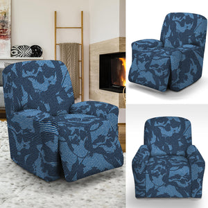 Skull Denim Jeans Pattern Print Recliner Slipcover