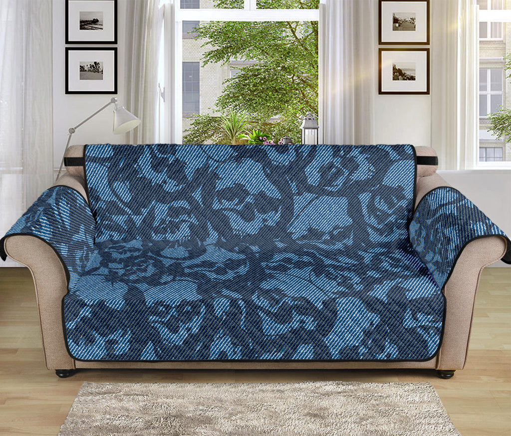 Skull Denim Jeans Pattern Print Sofa Protector