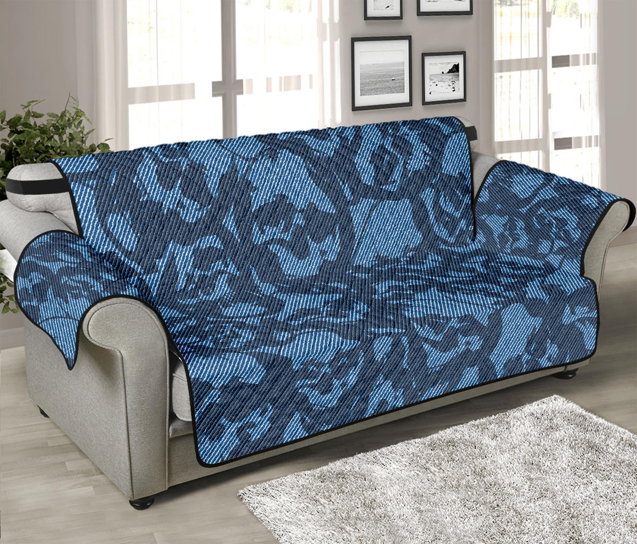 Skull Denim Jeans Pattern Print Sofa Protector