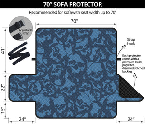 Skull Denim Jeans Pattern Print Sofa Protector