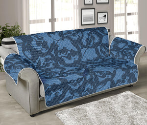 Skull Denim Jeans Pattern Print Sofa Protector