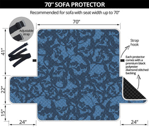 Skull Denim Jeans Pattern Print Sofa Protector