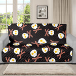 Skull Fried Egg And Bacon Pattern Print Futon Protector