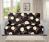 Skull Fried Egg And Bacon Pattern Print Futon Protector