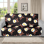 Skull Fried Egg And Bacon Pattern Print Futon Protector