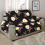 Skull Fried Egg And Bacon Pattern Print Half Sofa Protector