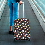 Skull Fried Egg And Bacon Pattern Print Luggage Cover