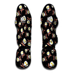 Skull Fried Egg And Bacon Pattern Print Muay Thai Shin Guard