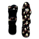 Skull Fried Egg And Bacon Pattern Print Muay Thai Shin Guard