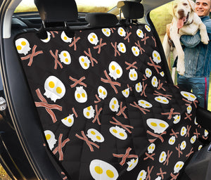 Skull Fried Egg And Bacon Pattern Print Pet Car Back Seat Cover