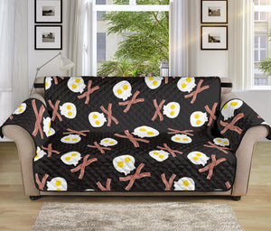 Skull Fried Egg And Bacon Pattern Print Sofa Protector