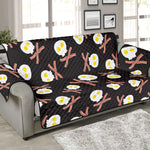 Skull Fried Egg And Bacon Pattern Print Sofa Protector