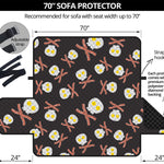 Skull Fried Egg And Bacon Pattern Print Sofa Protector