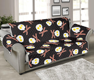 Skull Fried Egg And Bacon Pattern Print Sofa Protector