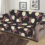 Skull Fried Egg And Bacon Pattern Print Sofa Protector