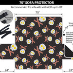 Skull Fried Egg And Bacon Pattern Print Sofa Protector